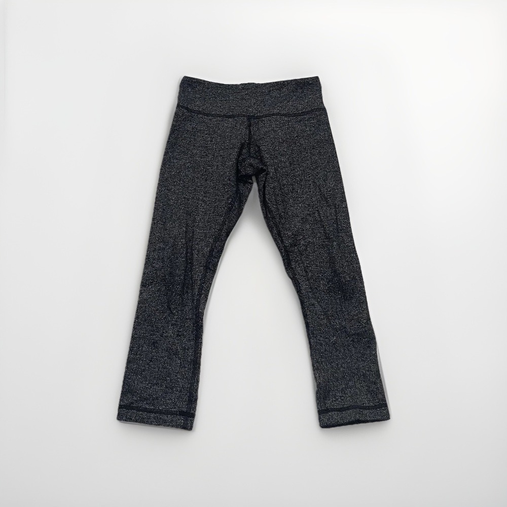 Lululemon Wunder Under High Rise Crops Herringbone Print Legging Size 4